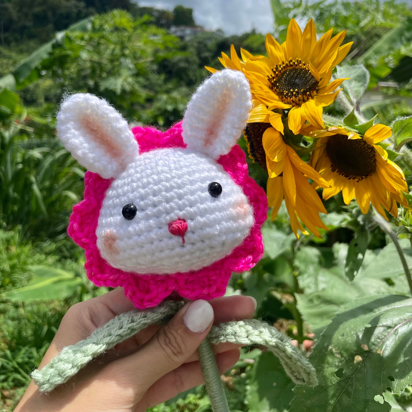 Amigurumis animales en forma de flor