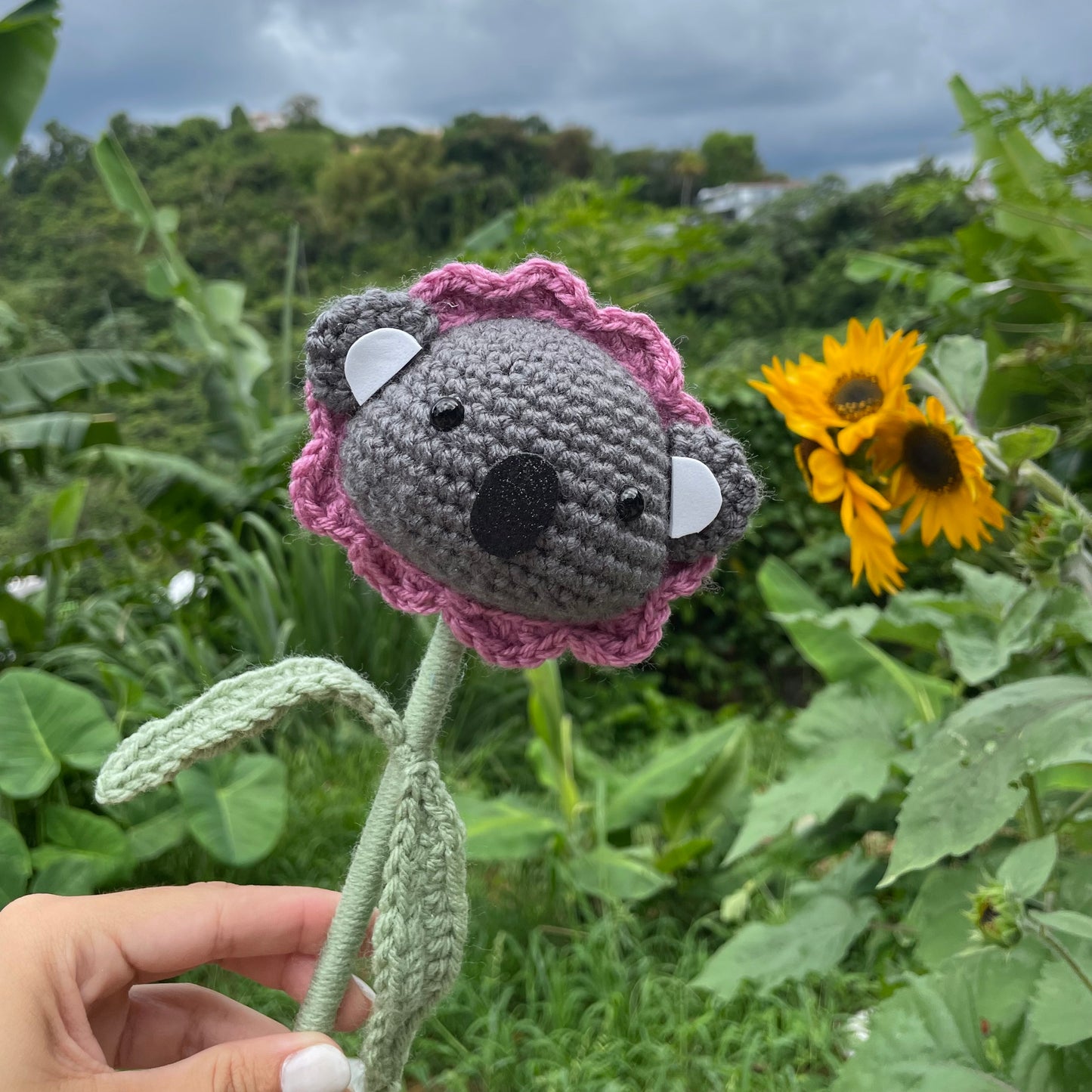 Amigurumis animales en forma de flor