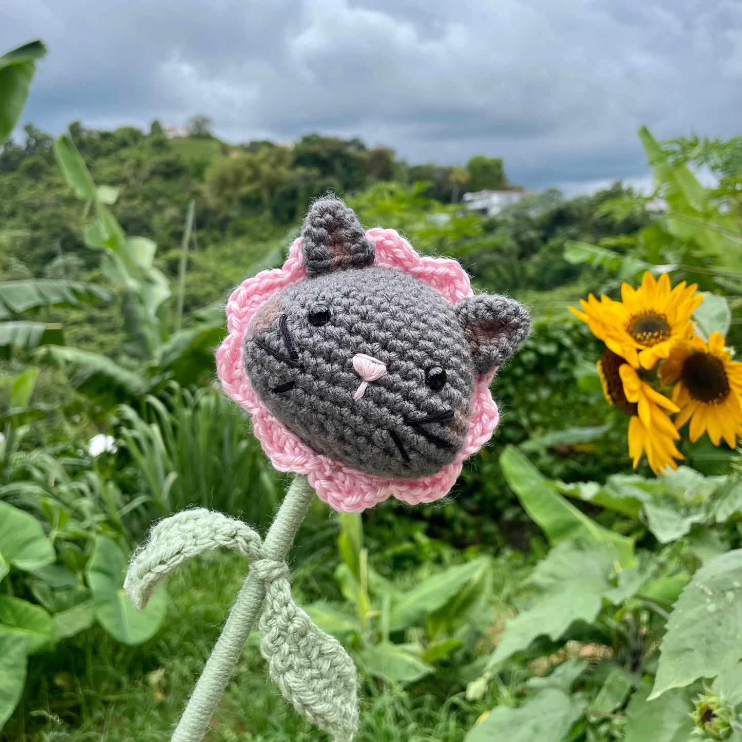 Amigurumis animales en forma de flor