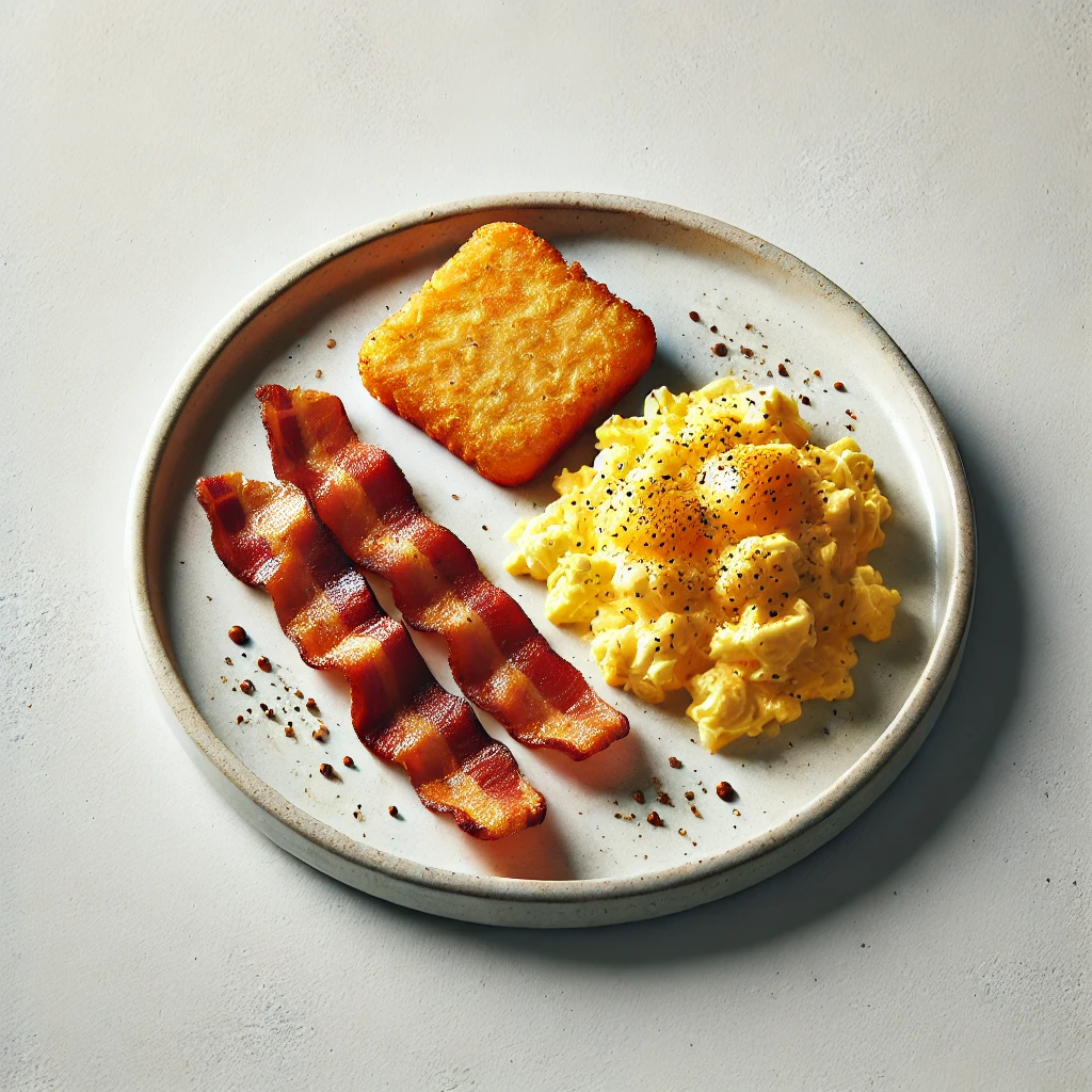 Desayuno (Huevo, Bacon, Hash Brown)